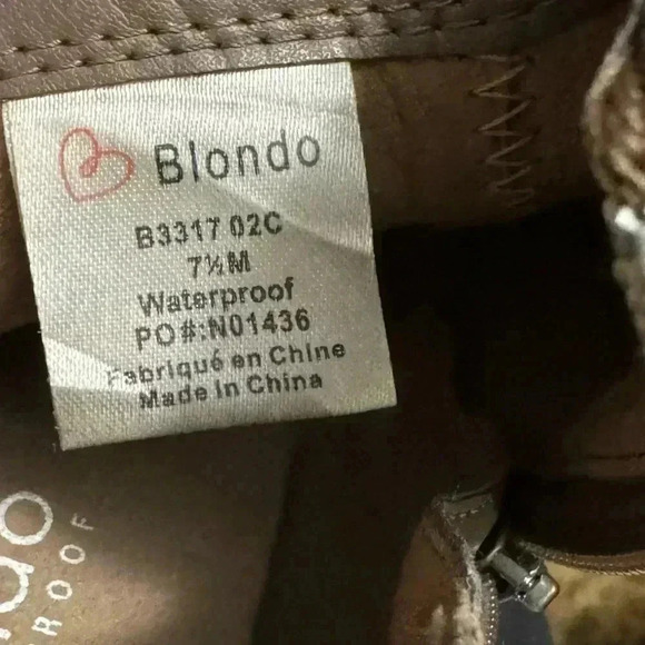 Blondo Nappa Waterproof Open Toe Bootie Size 71/2 - Picture 6 of 6
